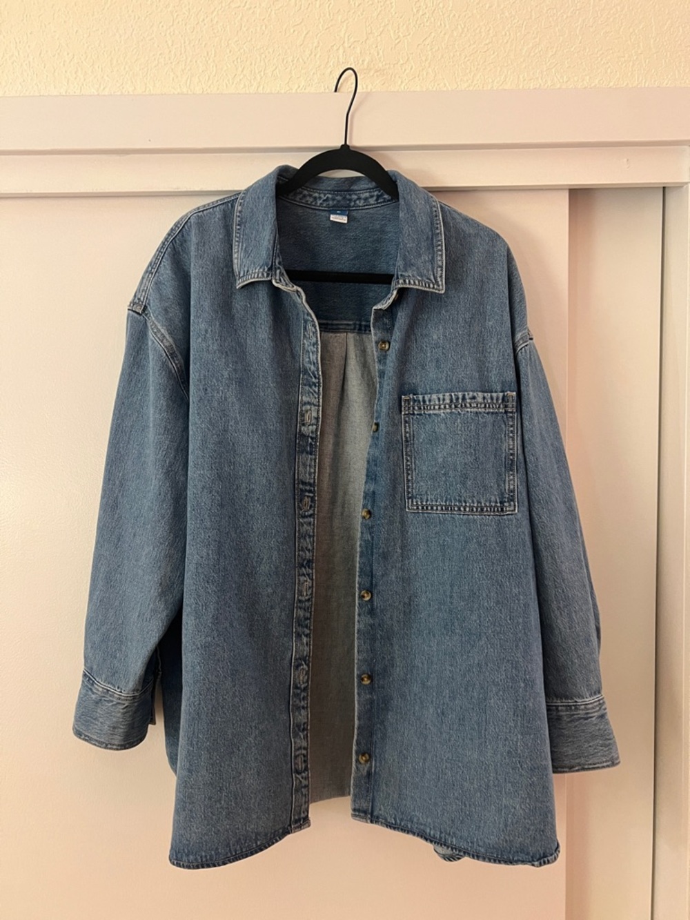 Old Navy Blue Denim Button-Down Shirt